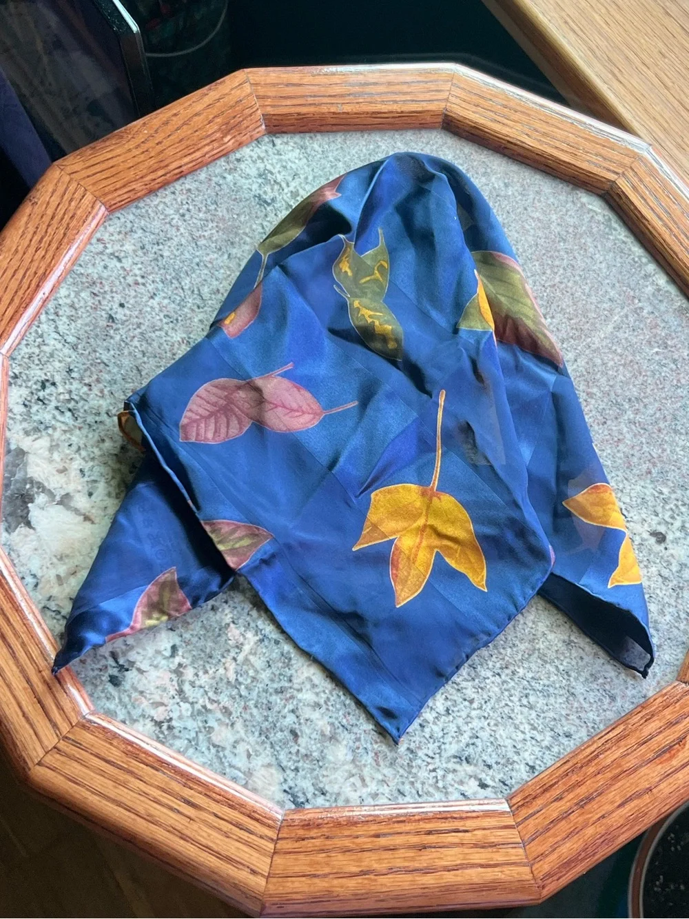 Silk Liz Claiborne Fall Leaves Scarf